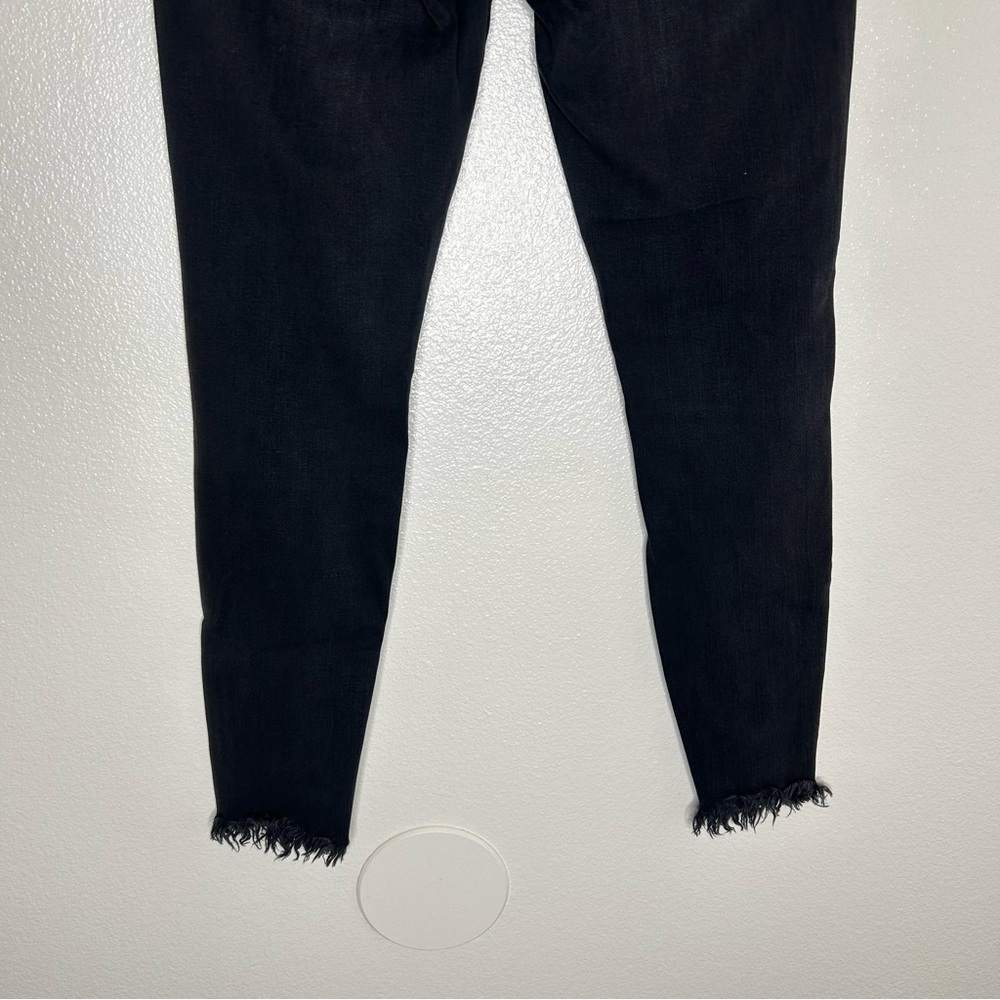 American Eagle Outfitters Black Ripped Super Stretch X4 Super Low Jegging Size 4 - Picture 7 of 10